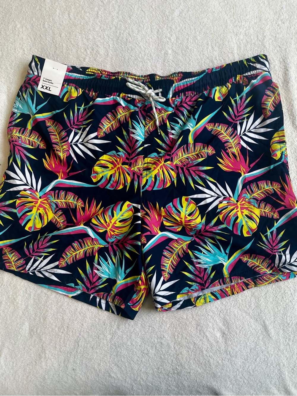 Original Use Tropical Print Men's Swim Trunks